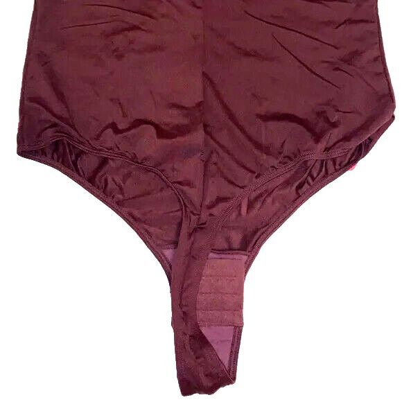 Vince Camuto Chloe Long Sleeve Lace Chocolate Burgundy Bodysuit Size XS… - Picture 5 of 6